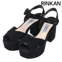 プラダ  1XP882 スエードプラットフォームサンダル レディース 34.5