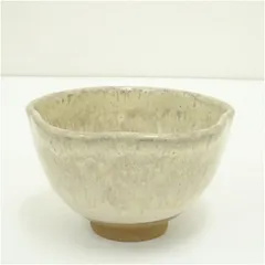 作家物　花形茶碗  茶道 抹茶 おしゃれ 抹茶茶碗 抹茶碗 和食器 レトロ 茶器 骨董 茶わん 茶会 茶の湯