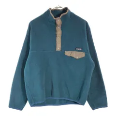 90年代 ポルトガル製 patagonia パタゴニア スナップT フリースジャケット アウトドア ブルー(メンズ M)中古 古着 X5022