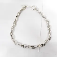 ID851319D エルメス ネックレス シェーヌダンクルMM ヴィンテージ シルバー925 38コマ 約91.7g 筆記体 磨き済 ユニセックス HERMES 中古