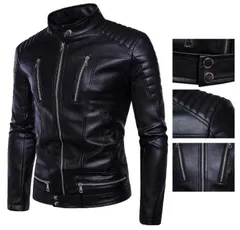 レザージャケット メンズ ジャケット レザージャケット ライダースジャケット 革ジャン 皮革ジャケット 革ジャン ジャンパー ブルゾン#hakob163378