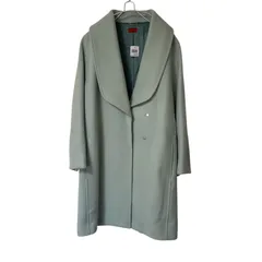  DES PRES デプレ ショールカラーAラインコート ライトグリーン サイズF【ZK76】