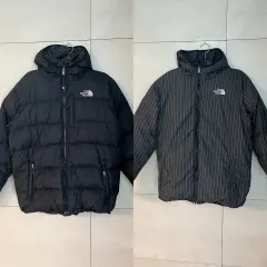 THE NORTH FACE ザノースフェイス リバーシブル 550 グース ダウン ブラック (XL)