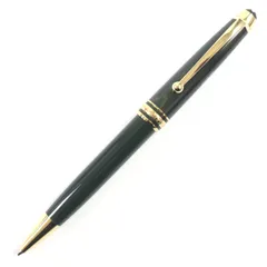 美品▼MONTBLANC モンブラン マイスターシュテュック オリジンコレクション #164 クラシック ホワイトスター ツイスト式 ボールペン グリーン ゴールド ドイツ製 メンズ 筆記確認済み