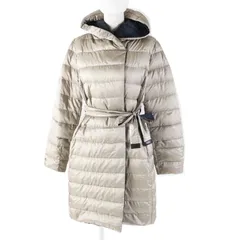 美品◎S MaxMara DESIGN FOR EASY LIVING エス マックスマーラ 袖3WAY リバーシブル フード・ベルト付き ロングダウンコート ベージュ ネイビー 40 正規品 レディース