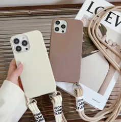 iPhone iPhone14 iPhone13Pro スマホケース 淡色 アイフォン14 アイフォン13プロ 携帯カバー ショルダー スマホショルダー ホワイト 白