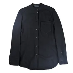 "PRADA" 1990's  Flannel Wool No Collar L/S Shirtのサムネイル