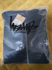 STUSSY ブラック フード ジップアップ XL 新品