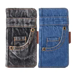 iPhone 12ProMax ケース カバー 手帳タイプ デニム カード収納 カードポケット スタンド機能 外側ポケット デニムポケット おしゃれ カジュアル