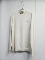 トミーヒルフィガー アイボリー 톤ネック ニット