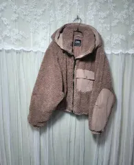 ZARA ザラ フリース フード クロップド ジャケット