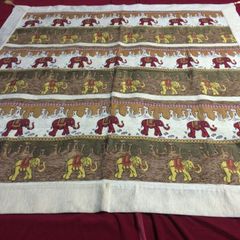 未使用 インド 布 像 163cm×116cm 刺繍 テーブル スパンコール - メルカリ