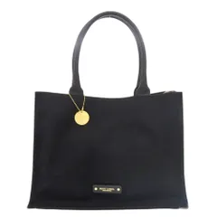 美品 ブルーレーベル スクエアトート チェック キャンバス ブラック トートバッグ 黒 0571 BURBERRY BLUE LABEL