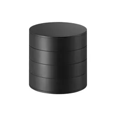 山崎実業 (Yamazaki) アクセサリートレー 4段 ブラック 約W10×D10×H10cm タワー 蓋付き アクセサリーケース アクセサリー収納 1