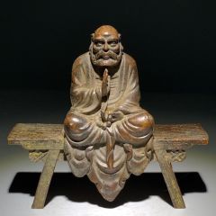 ◾️かっこいい達磨大師 木彫り 彫刻 一刀彫 - メルカリ