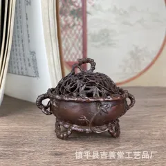 新品未使用 - 古竹子香炉 家用室内香 檀香 香炉 古香炉 家居置物