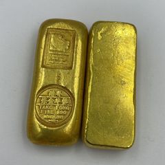 古銭 金貨 開運金棒·金元寶 「純淨金條 千足純條 景福」縁起物 金錠 美