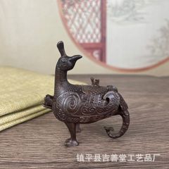 銅器 趙卿鳥尊 酒器 酒樽 装飾品 現代工芸品 美術品 置物 - メルカリ