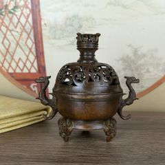 香炉 帝王炉 室内アロマ炉 銅製品 茶道具 香道具 装飾品 工芸品 置物