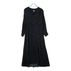 UNITED ARROWS green label relaxing (グリーンレーベル リラクシング) ドット柄 ロングワンピース ブラック3626-699-3022 レディース