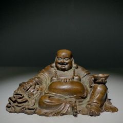 古萩 萩焼 布袋様 布袋像 置物 陶芸 縁起物 重量品 - メルカリ