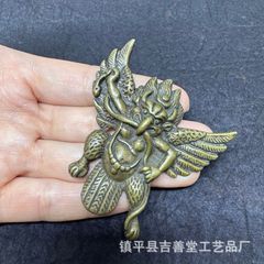 銅製 大鵬金翅鳥 智慧迦楼羅鳥 金剛杵 風水 置物 工芸品 - メルカリ