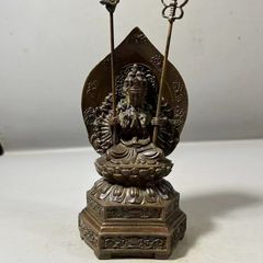 希少骨董時代物 美しい音色の真鍮釣鐘風鈴 ヒンドゥー教 仏教美術品