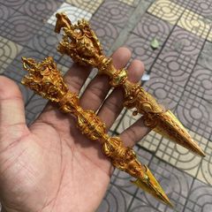 仏教美術 法器 馬頭明王三面普巴杵 降魔杵 辟邪 開運 風水招財 置物