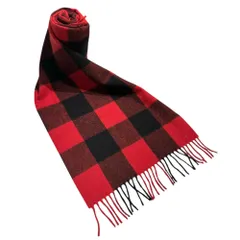 NOAH (ノア) NOAH Cashmere Joshua Ellis Scarf カシミヤ100％ レッド×ブラック ユニセックスFREE