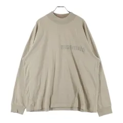 FEAR OF GOD ESSENTIALS (フィアオブゴッド エッセンシャルズ) L/S T-SHIRT フロントロゴ コットン 長袖Tシャツ カットソー ベージュ