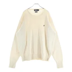 POLO RALPH LAUREN (ポロラルフローレン) スモールポニー刺繍 クルーネック コットンニット セーター アイボリー