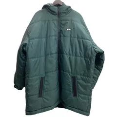 ナイキ NIKE 90's ビッグロゴ刺繍 リバーシブル中綿ジャケット コート ジャケット グリーン XXLサイズ 201MT-5202 VB