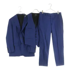 UNITED ARROWS (ユナイテッドアローズ) ウール 3B テーラードジャケット タキシードベスト スラックス パンツ セットアップ スーツ ブルー 1126-259-1905