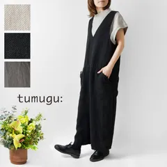 【新品】【tumugu  ツムグ】 ソリトリネン サロペット (TB23143)<br><br>レディース 春 夏 オールインワン つなぎ パンツ ロング 麻 無地 ゆったり カジュアル ナチュラル らくちん 体型カバー おしゃれ
