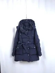 TIME タイム ネイビー ベルト付き ダウン コート