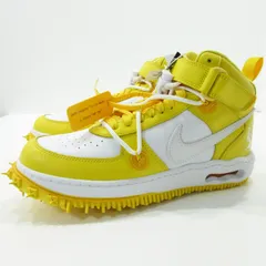 【三重本店】 中古 NIKE | ナイキ スニーカー AIR FORCE 1 MID SP LTHR Off-White エアフォース 1 ミッド SP LTHR オフ-ホワイト DR0500-101 イエロー サイズ：27.5cm 【126】