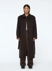 出品 AMOMENTO 25FW Single Breasted コート ダークブラウン L (新品)