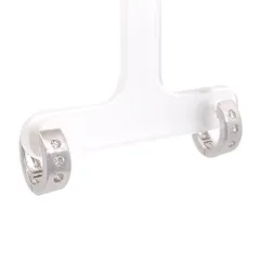 K18WG　ダイヤモンドフープピアス