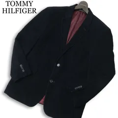 TOMMY HILFIGER トミーヒルフィガー 秋冬 コーデュロイ★ テーラード ジャケット ブレザー Sz.R40 メンズ ネイビー
