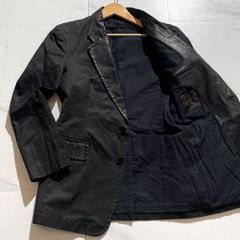 Y's for men jacket leather cotton Black
