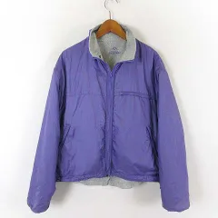 メスナー Reinhold Messner 90’S ヴィンテージ ナイロン ジャケット ブルゾン 裏フリース 古着 ジップアップ S ラベンダー 薄紫 グレー レア 希少