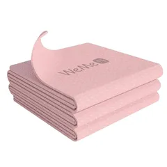 ＷｅＭｅ ヨガマット 折りたたみ 4mm/6mm/8mm トレーニングマット エクササイズマット TPE材料 滑り止め 無毒無害 183cm*61cm ピラティスマット 軽量 初心者 上級者 収納に便利 収納袋付き 1