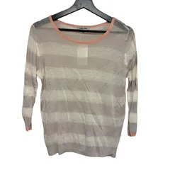  GLOBAL WORK レディース ニット Lサイズ グレー 七分袖 2000001138717【MN9】