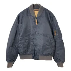ALPHA INDUSTRIES アルファ インダストリーズ MA-1 フライトジャケット ミリタリー ネイビー(メンズ X-LARGE)中古 古着 X2903