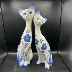 猫の置物 陶器 大小4個セット 昭和レトロ - メルカリ