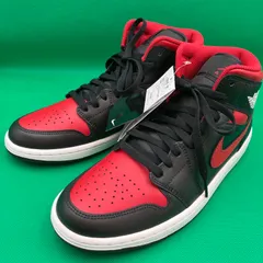 #4920 NIKE エアジョーダン1MID スニーカー レッド/ブラック 27.0cm　管理ID:TKT
