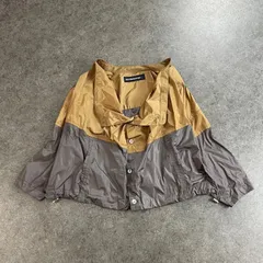 mercibeaucoup Nylon Jacket メルシーボークー ナイロンシャツジャケット ブラウス カーディガン バンドカラー フルボタン バイカラー レディース ゆったり MB03FO114
