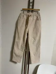 アイボリー コーデュロイ イージーパンツ 77-88