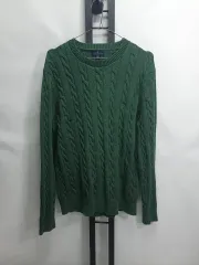ブルックス・ブラザーズ ケーブル編みニット セーター グリーン L