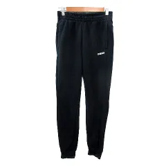 アディダス adidas ジョガーパンツ ロゴプリント スウェット地 L 黒 ブラック /MN